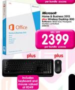 Microsoft Home & Business 2013+ Wireless Desktop 800-Per Bundle