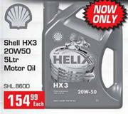 Shell HX3 20W50 Motor Oil-5Ltr