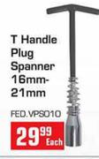 T-Handle Plug Spanner 16mm-21mm - Each