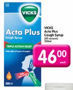 Vicks Acta Plus Cough Syrup-200ml Each