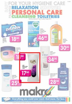Makro : Personal Care (27 Jul - 6 Aug 2013), page 1