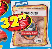 County Fair Frozen Chicken Braaicuts-2Kg