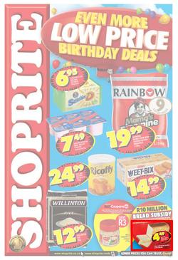 Shoprite Western Cape : Even More Low Price Birthday Deals (7 Aug - 18 Aug 2013), page 1