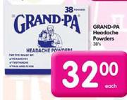 Grand-Pa Headache Powders-38's Each
