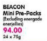 Beacon Mini Pre-Packs(Exclding Energade Enerjellies)-24 x 75gm