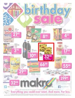 Makro Gauteng : Food (15 Aug - 28 Aug 2013), page 1