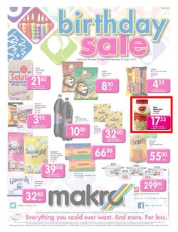 Makro Gauteng : Food (15 Aug - 28 Aug 2013), page 1