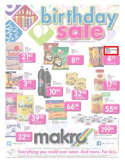 Makro Gauteng : Food (15 Aug - 28 Aug 2013), page 1