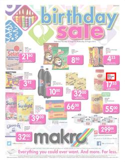 Makro Gauteng : Food (15 Aug - 28 Aug 2013), page 1