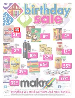 Makro Gauteng : Food (15 Aug - 28 Aug 2013), page 1