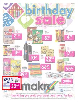 Makro Gauteng : Food (15 Aug - 28 Aug 2013), page 1
