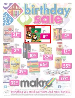 Makro Gauteng : Food (15 Aug - 28 Aug 2013), page 1