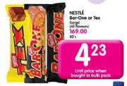 Nestle Bar-One Or Tax(All Flavours) Each