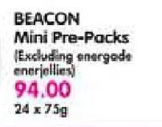 Beacon Mini Pre-Packs(Excluding Energode Enerjellies)-24x75gm