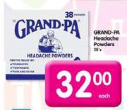 Grand-Pa Headache Powders-38's Each
