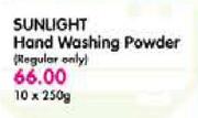 Sunlight Hand Washing Powder(Regular Only)-10x250gm