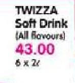 Twizza Soft Drink(All Flavours)-6x2ltr