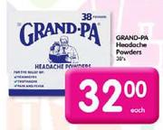 Grand-Pa Headache Powders-38's Each-