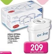 Aqua Optima 3 Pack Evolve 30 Day Filters(EVS301)-Per 3 Pack