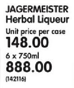 Jagermeister Herbal Liqueur-6 x 750ml