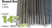 Round Bar 6mmx6m Each