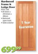 Smartland Hardwood Frame & Ledge Door