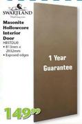 Swartland Masonite Hollowcore Interior Door (HBSTDLI0)-813mm x 2032mm