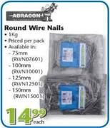Abracon Round Wire Nails-1kg Each