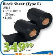 Black Sheet(Type F) 3mx30mx250mic-Each