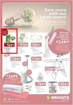 Brights Hardware : Save More With Our Earth-Savers (16 Aug - 7 Sep 2013), page 1