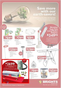 Brights Hardware : Save More With Our Earth-Savers (16 Aug - 7 Sep 2013), page 1