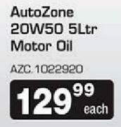 Auto Zone 20W50 5L Motor Oil (AZC.1022920)-Each
