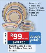 Hand Painted Dinner Set-20 Piece Per Set