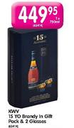 KWV 15 YO Brandy In Gift Pack & 2 Glasses-750ml