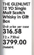 The Glenlivet 12 YO Single Malt Scotch Whisky In Gift Box-750ml