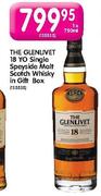 The Glenlivet 18 YO Single Speyside Malt Scotch Whisky In Gift Box-750ml