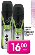 Shield Aerosol Deodorant-150ml Each
