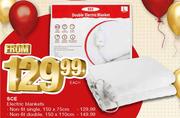 SCE Electric Blankets Non-Fit Single-150x75cm