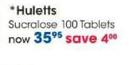 Huletts Sucralose-100 Tablets Per Pack