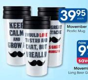 Movember Plastic Mug Each