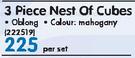 Wildberry 3 Piece Nest Of Cubes(Oblong)-Per Set