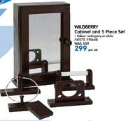 Wildberry Cabinet And 5 Piece Set-Per Set