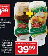 Crosse & Blackwell Flavoured Mayonnaise-2x500ml