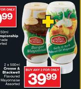 Crosse & Blackwell Flavoured Mayonnaise Assorted-2x500ml