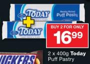 2 x 400g Today Puff Pastry