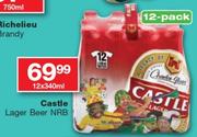 Castle Lager Beer NRB -12 x 340ml