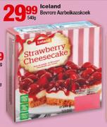 Iceland Bevrore Aarbeikaaskoek-540g
