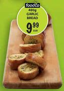 Foodco Garlic Bread-400gm-Each
