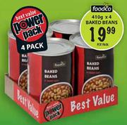 Foodco Baked Beans-4 x 410gm-Per Pack