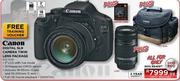 Canon Digital SLR Camera Twin Lens Bundle (EOS 550D) + 18-55mm & 55-250mm IS Lens + Bag +8GB SD Card